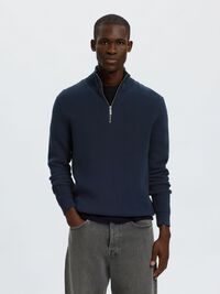 HALF-ZIP PULLOVER, Sky Captain, highres