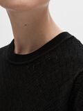 Selected EN MAILLE DE VISCOSE MÉLANGÉE ROBE MI-LONGUE, Black, highres - 16093057_Black_006.jpg