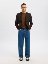 GEWEBTER WOLLGEMISCH BLAZER, Demitasse, highres