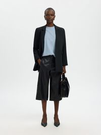 LINEN BLEND T-SHIRT, Cashmere Blue, highres