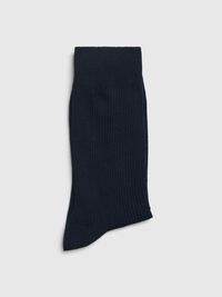 COTTON BLEND SOCKS, Sky Captain, highres