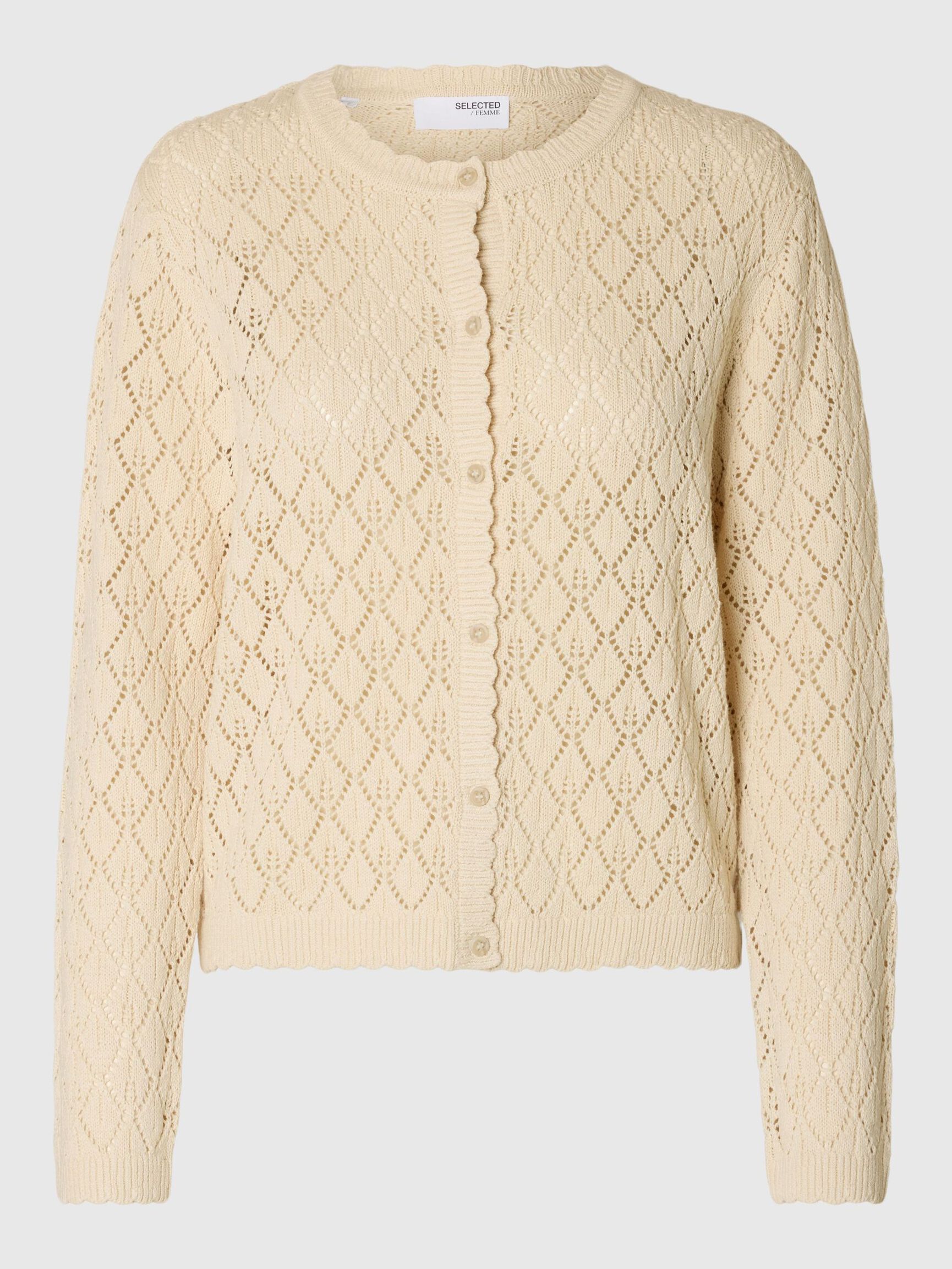 STRUCTURED FIT STRICKJACKE, Birch, highres