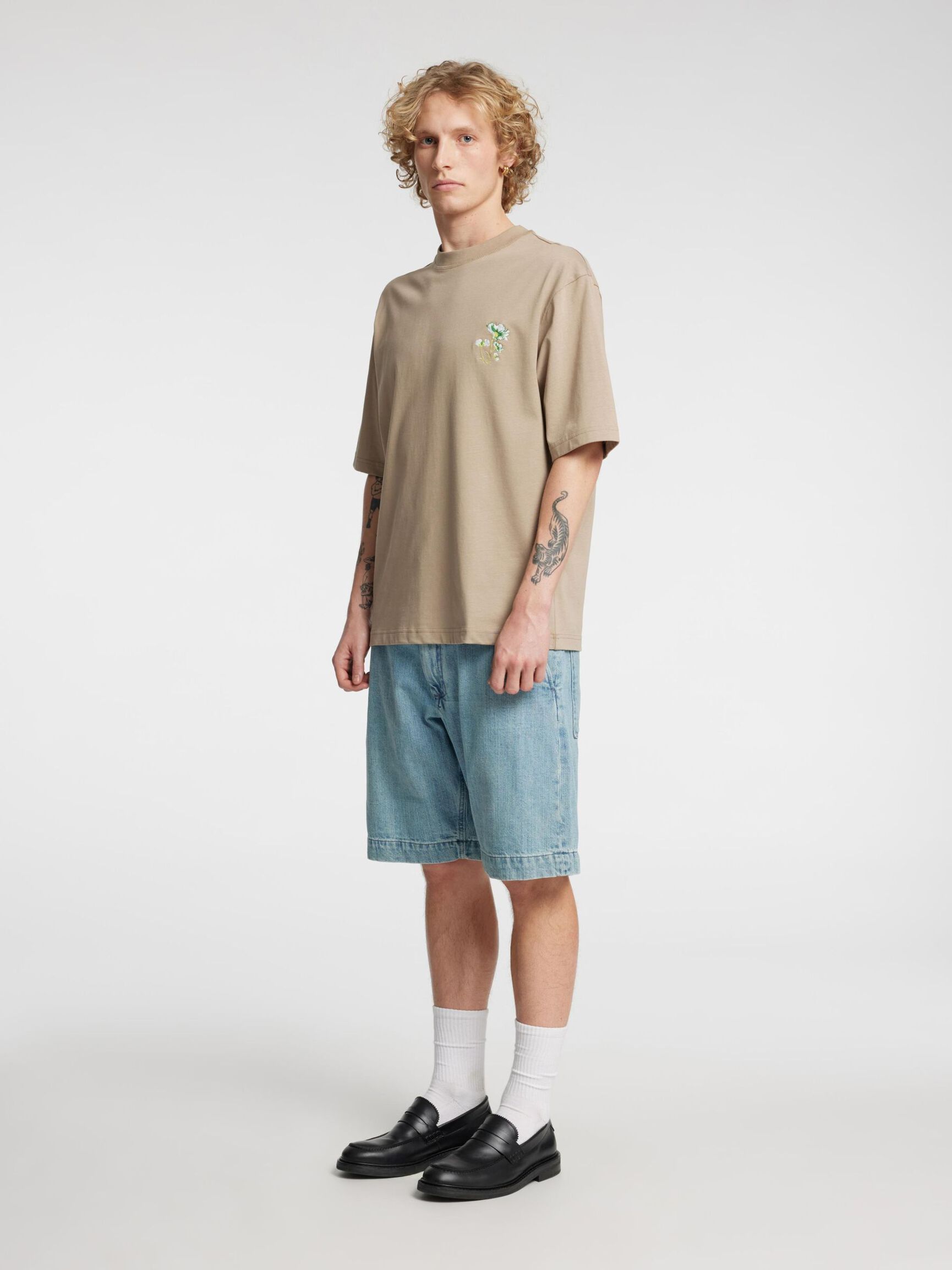 SELVEDGE DENIM SHORTS, Light Blue, highres