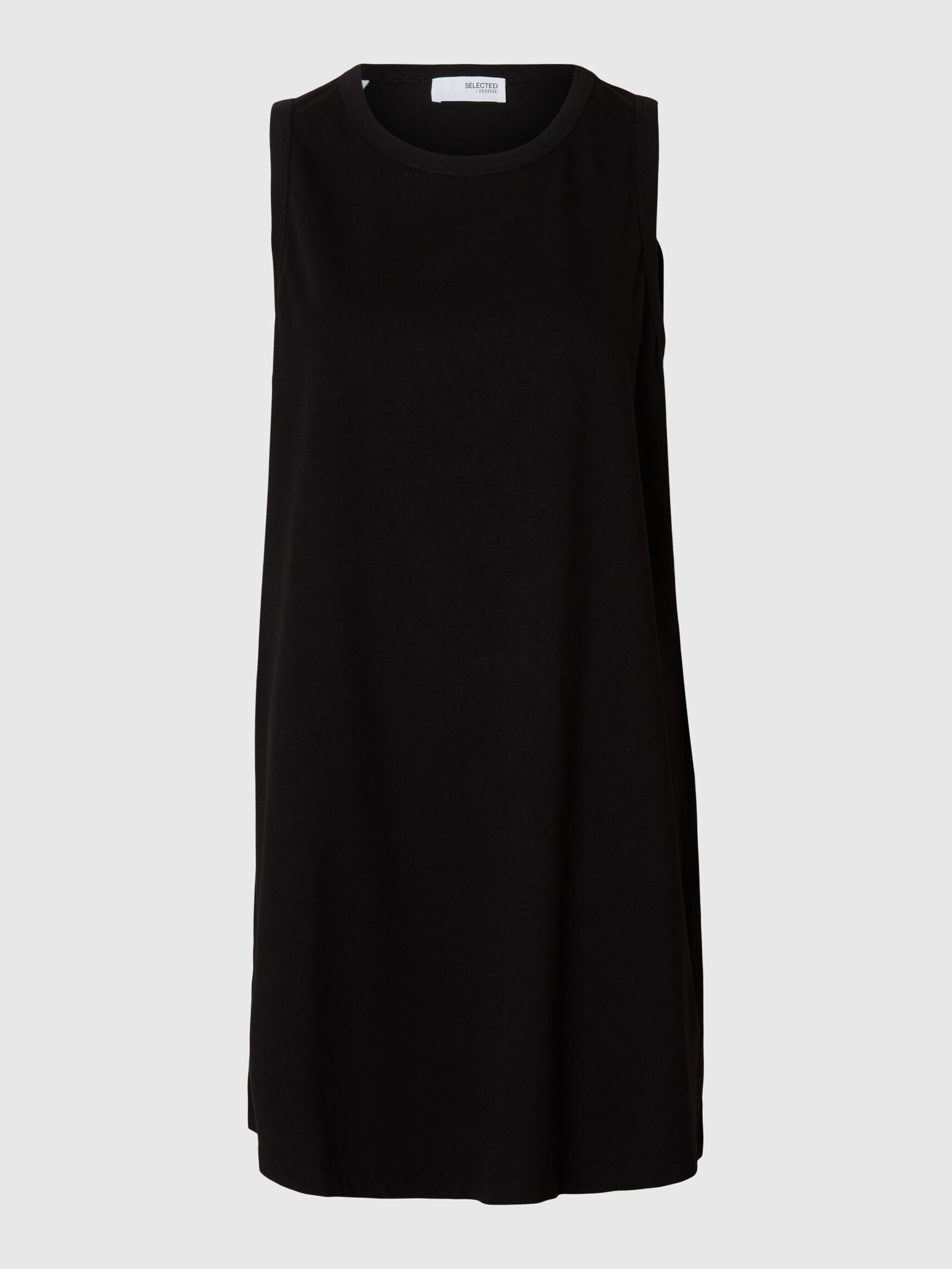 MINI KLEID OHNE ÄRMEL, Black, highres