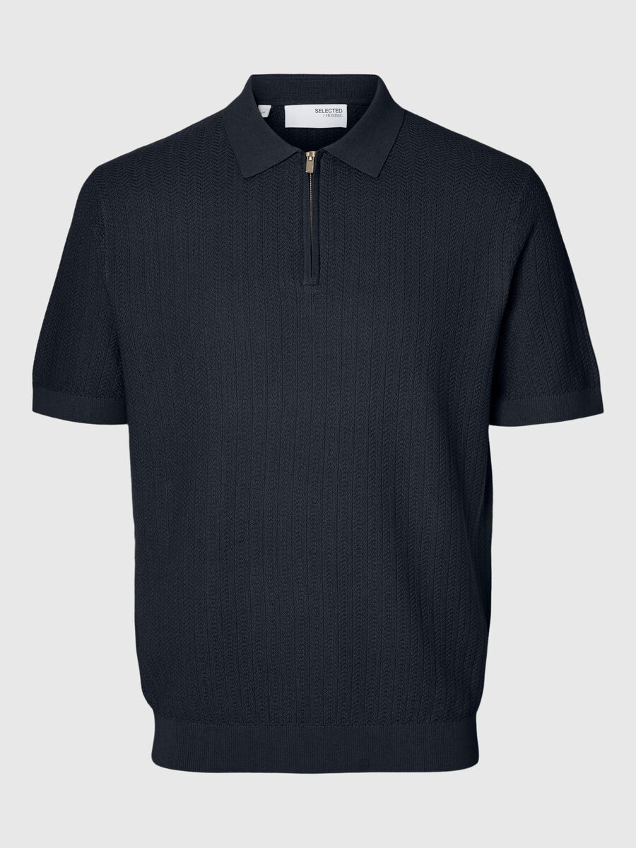 Selected ZIP UP POLO SHIRT, Sky Captain, highres - 16096388_SkyCaptain_001.jpg