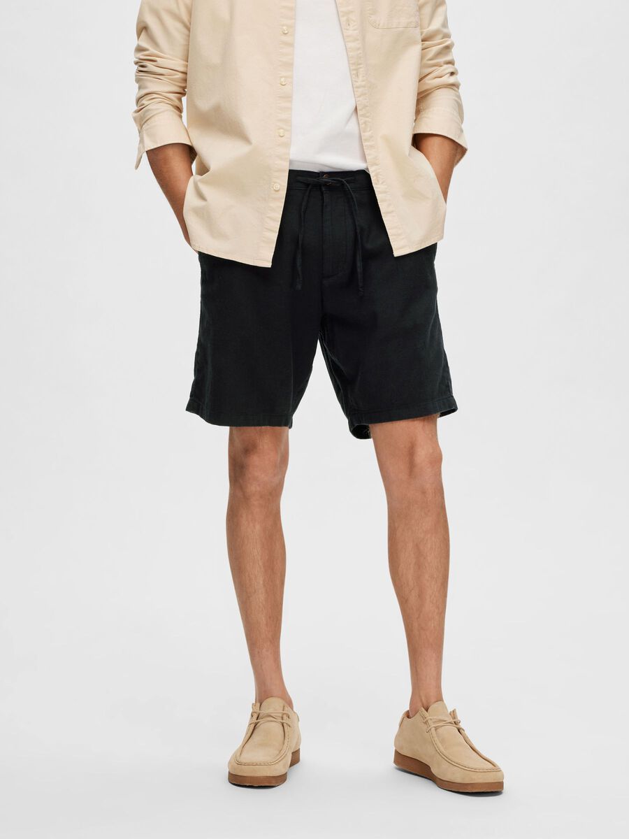 Selected COMFORT FIT SHORTS, Black, highres - 16087638_Black_003.jpg