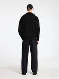 Selected 100% BAUMWOLL HALF-ZIP PULLOVER, Black, highres - 16094566_Black_004.jpg