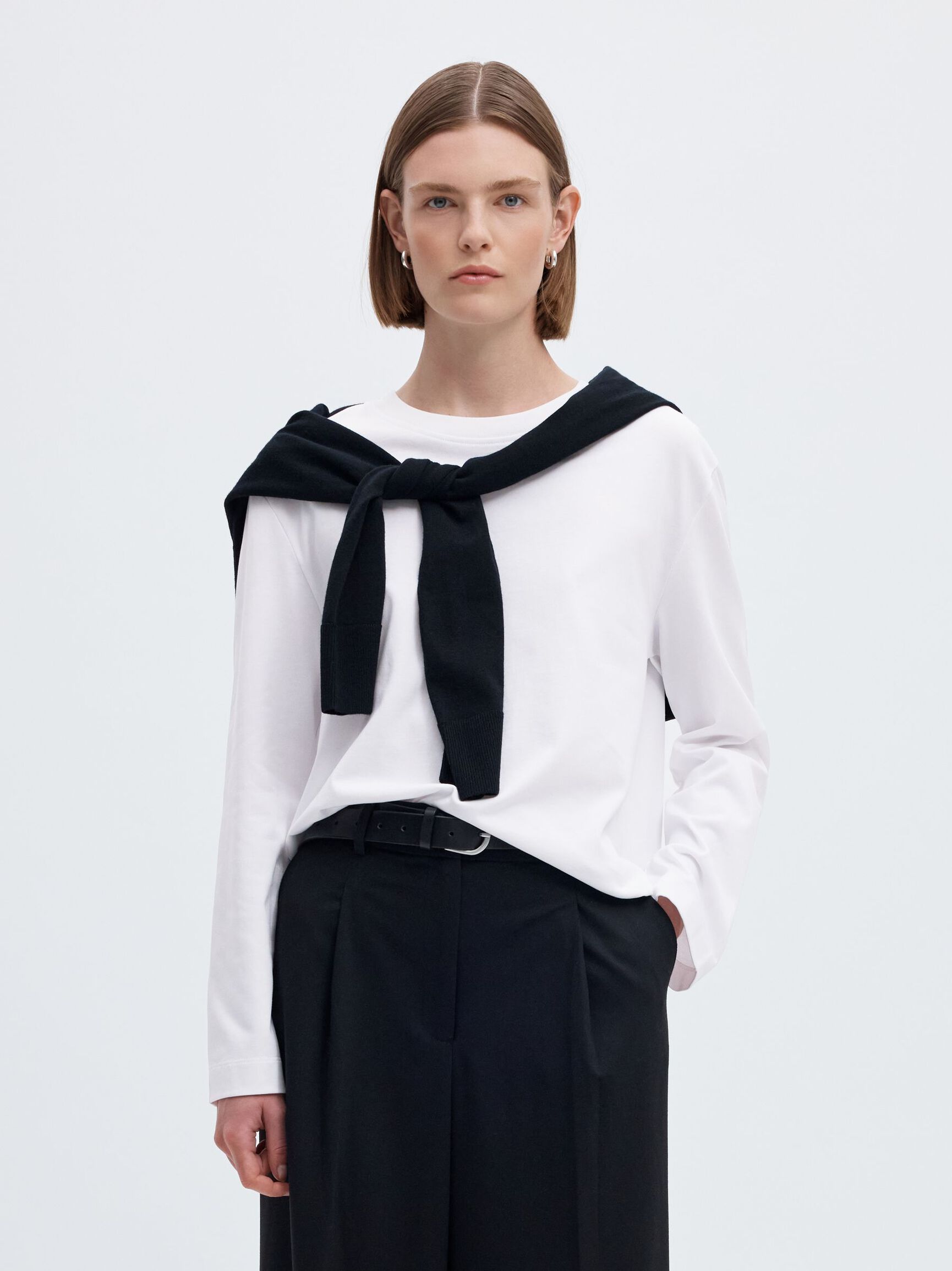 LANGERMET BOXY T-SKJORTE, Bright White, highres