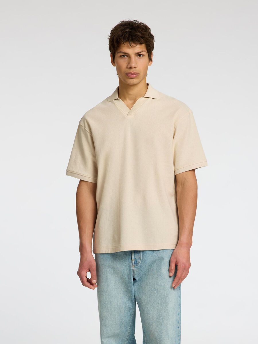 Selected POLO, Raw Cotton, highres - 16097239_RawCotton_003.jpg