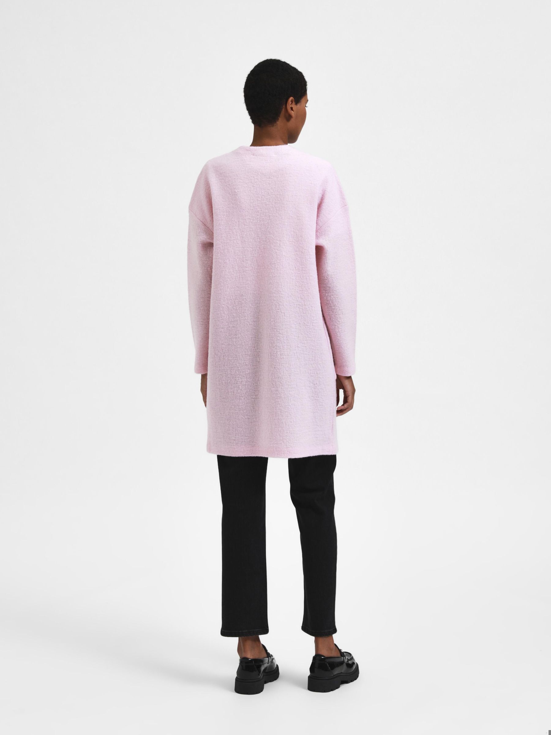 WOOL CARDIGAN, Icy Pink, highres
