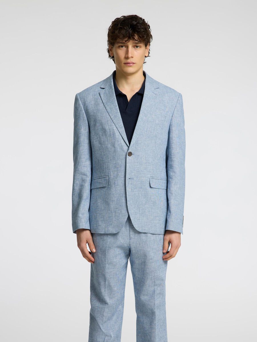 Selected REGULAR FIT SINGLE-BREASTED BLAZER, Light Blue, highres - 16093870_LightBlue_003.jpg