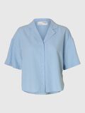 Selected LINEN BLEND SHORT SLEEVED SHIRT, Cashmere Blue, highres - 16097922_CashmereBlue_1187488_001.jpg