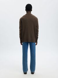 CASHMERE BLEND KNITTED PULLOVER, Demitasse, highres