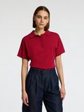 Selected SHORT SLEEVED KNITTED POLO SHIRT, Savvy Red, highres - 16099120_SavvyRed_003.jpg