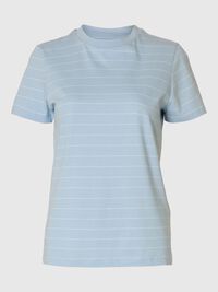GESTREEPT KATOEN T-SHIRT, Cashmere Blue, highres