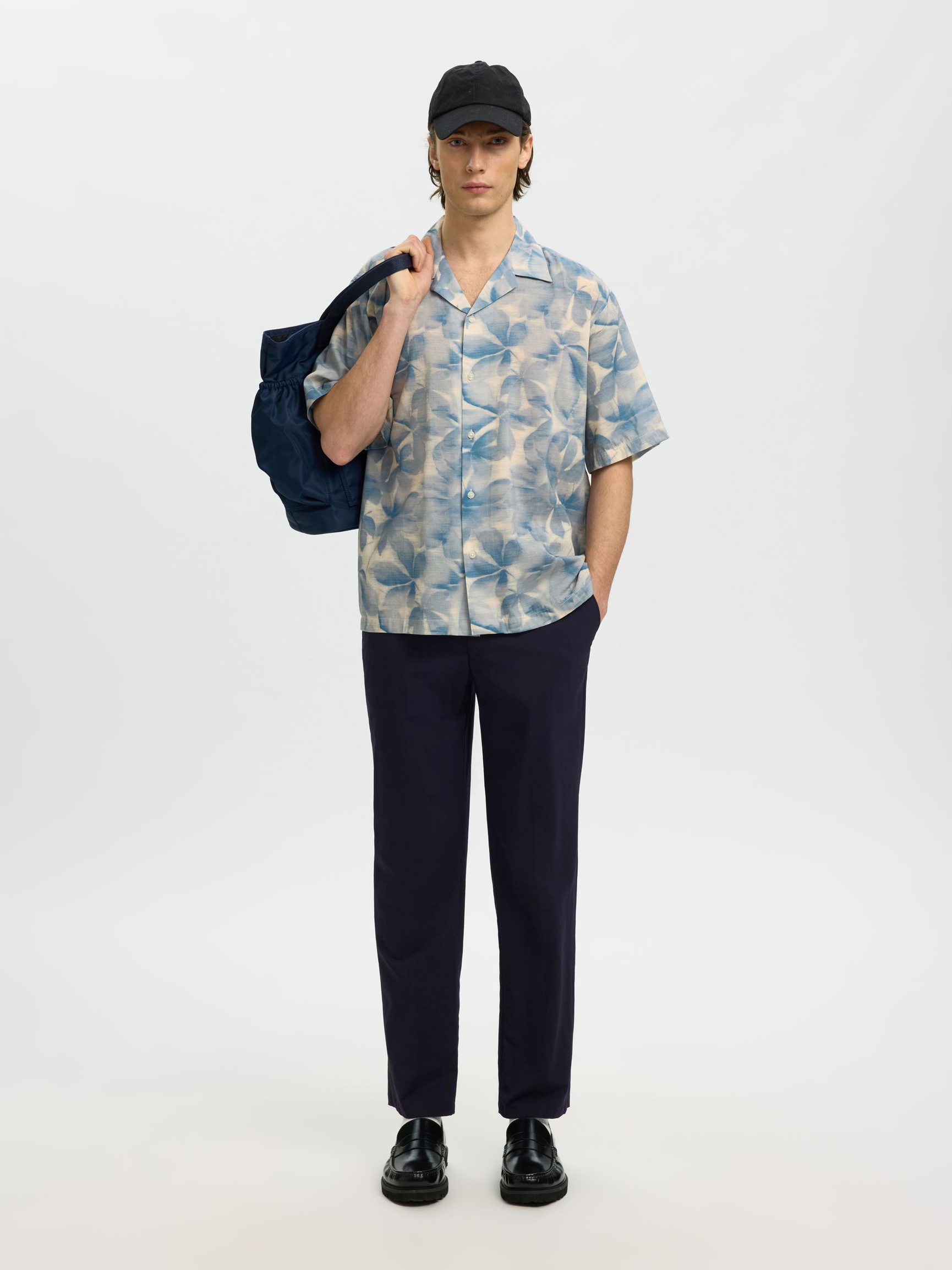 REGULAR FIT SUIT TROUSERS, Dark Navy, highres