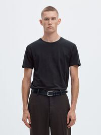 SHORT-SLEEVED T-SHIRT, Black, highres