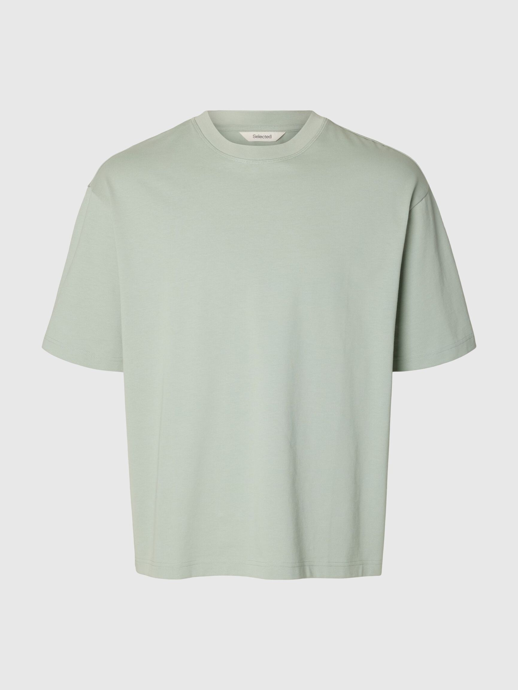 100% BAUMWOLL T-SHIRT MIT RUNDHALSAUSSCHNITT, Aqua Gray, highres