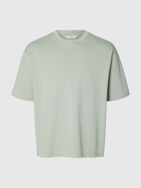 100% BAUMWOLL T-SHIRT MIT RUNDHALSAUSSCHNITT, Aqua Gray, highres