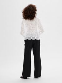 BRODERIE ANGLAISE SKJORTE, Bright White, highres