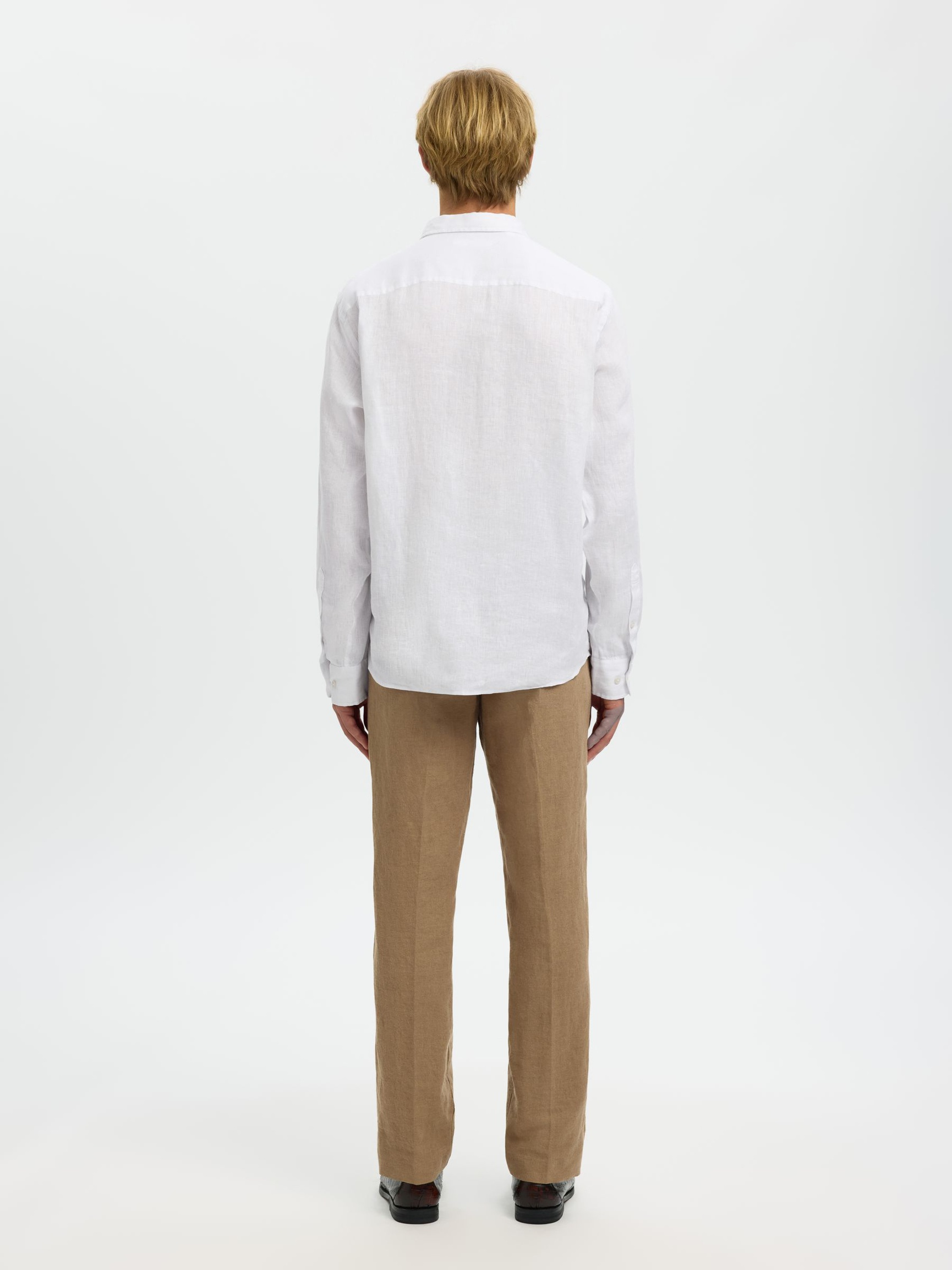 100% LINEN SHIRT, White, highres
