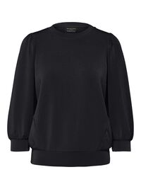 PUFF SLEEVE SWEATSHIRT, Black, highres