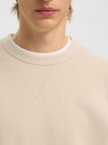 Selected 100% COTTON SWEATSHIRT, Oatmeal, highres - 16099829_Oatmeal_006.jpg
