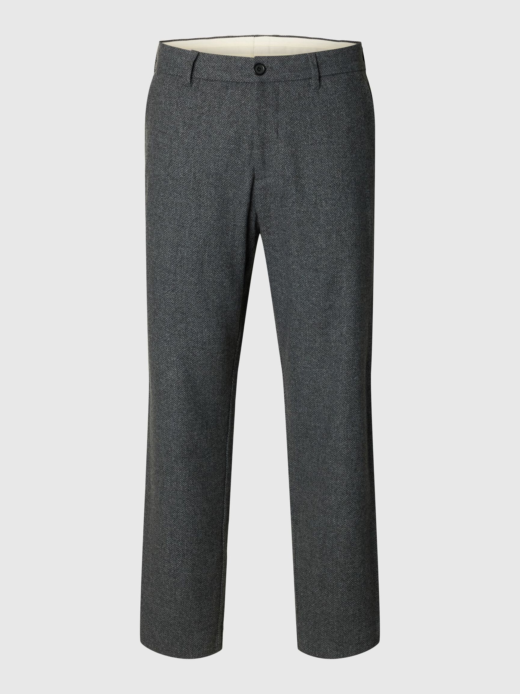 LAINE MÉLANGÉE PANTALON À COUPE EFFILÉE, Dark Grey, highres