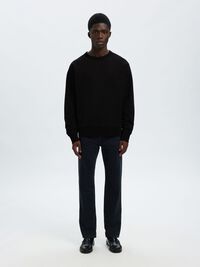 100% COTTON SWEATSHIRT, Black, highres