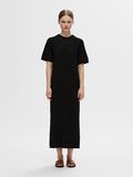Selected EN MAILLE DE VISCOSE MÉLANGÉE ROBE MI-LONGUE, Black, highres - 16093057_Black_005.jpg