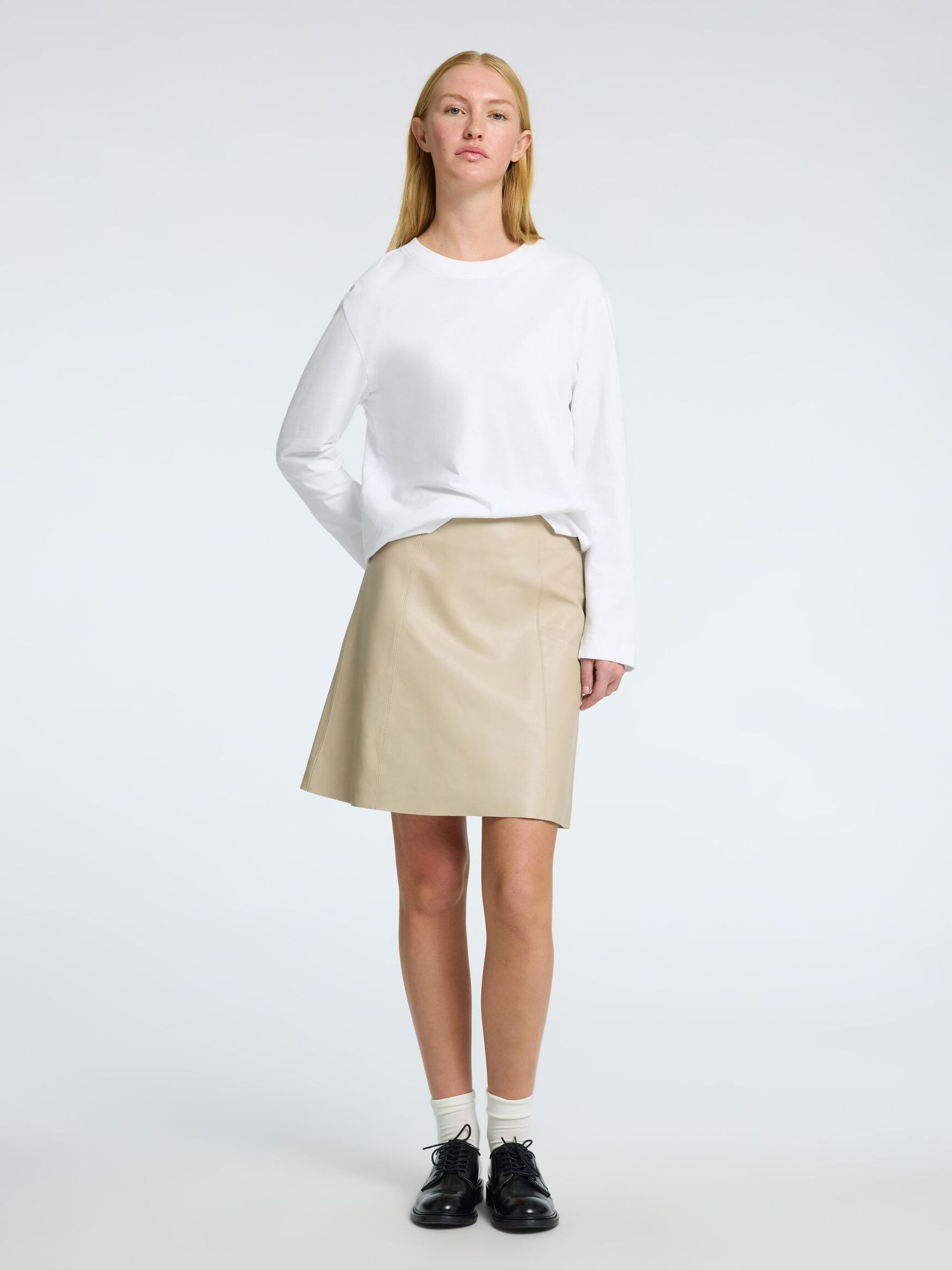 MINI LEATHER SKIRT, Island Fossil, highres