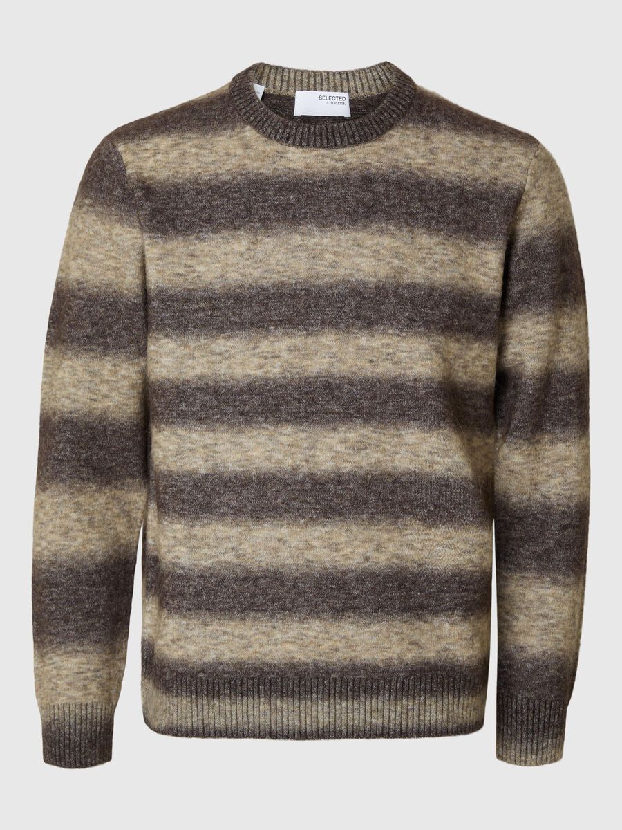 Selected GESTREIFTER OMBRÉ PULLOVER MIT RUNDHALSAUSSCHNITT, Starfish, highres - 16095637_Starfish_1143082_001.jpg