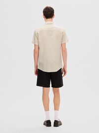 COTTON BLEND SHORT SLEEVED SHIRT, Pure Cashmere, highres