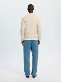 REGULAR FIT LONG SLEEVED SWEATSHIRT, Oatmeal, highres