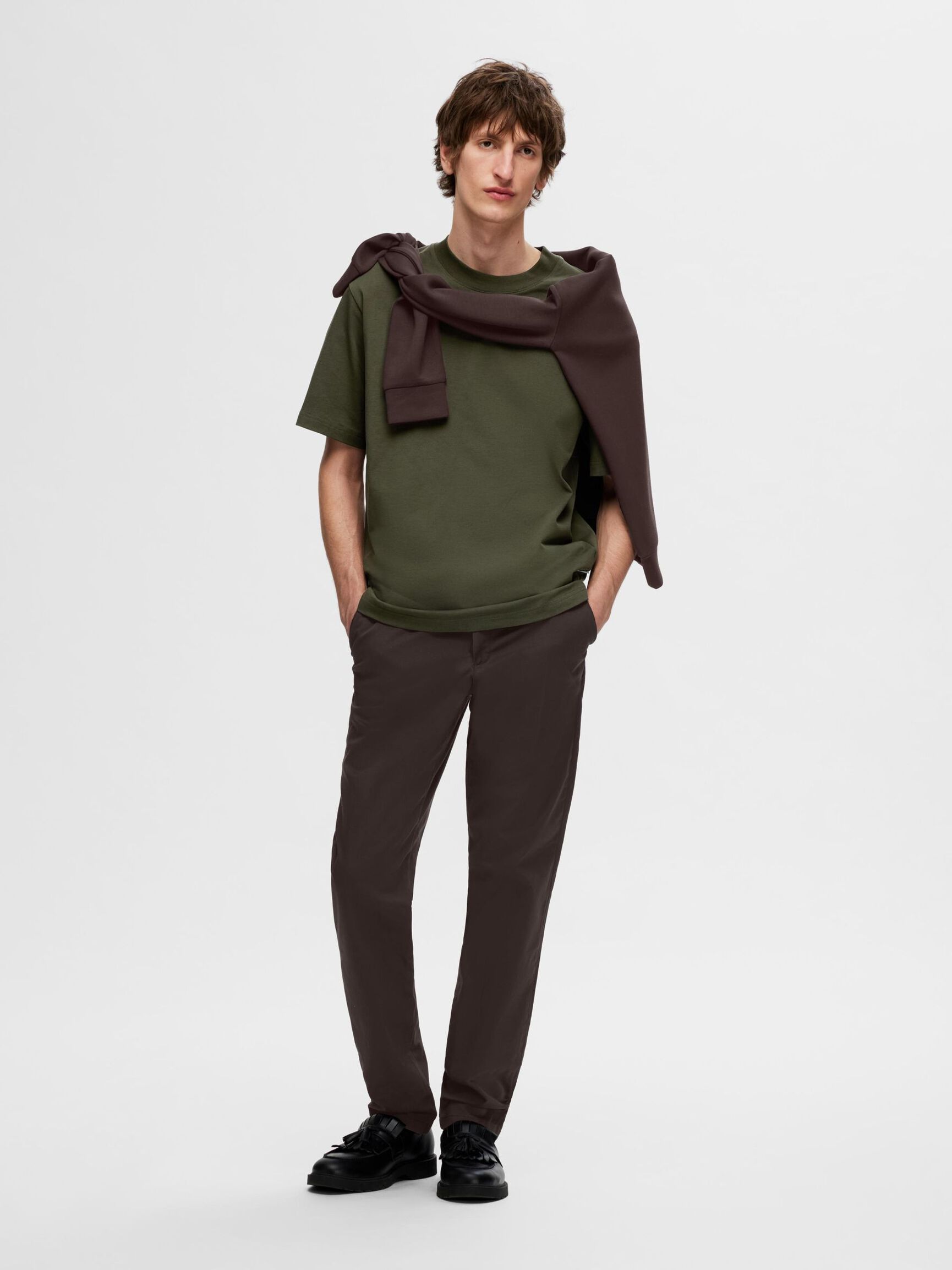 RELAXED FIT KURZARM T-SHIRT, Forest Night, highres