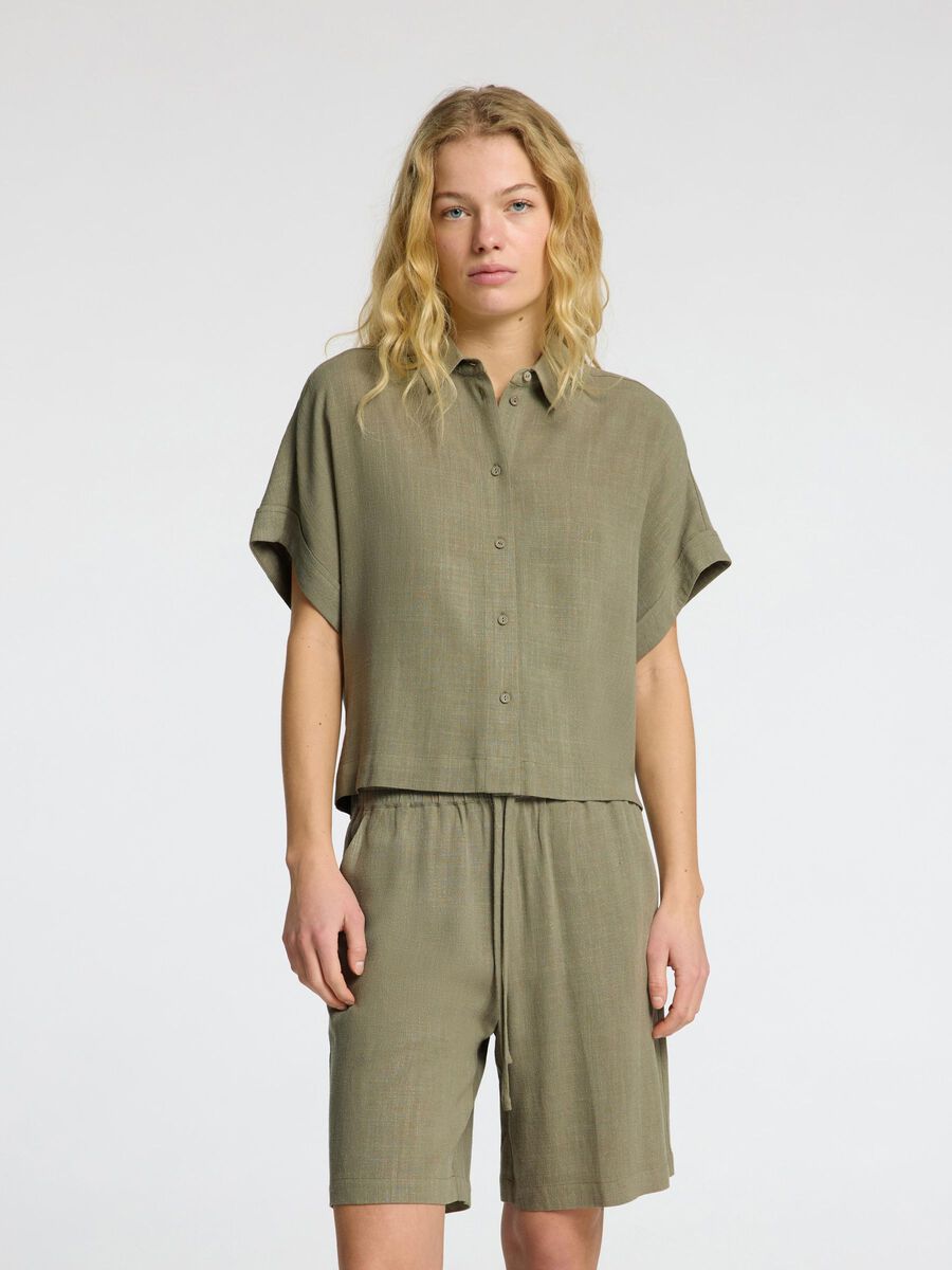 Selected CROPPED KURZARMHEMD, Vetiver, highres - 16093937_Vetiver_003.jpg