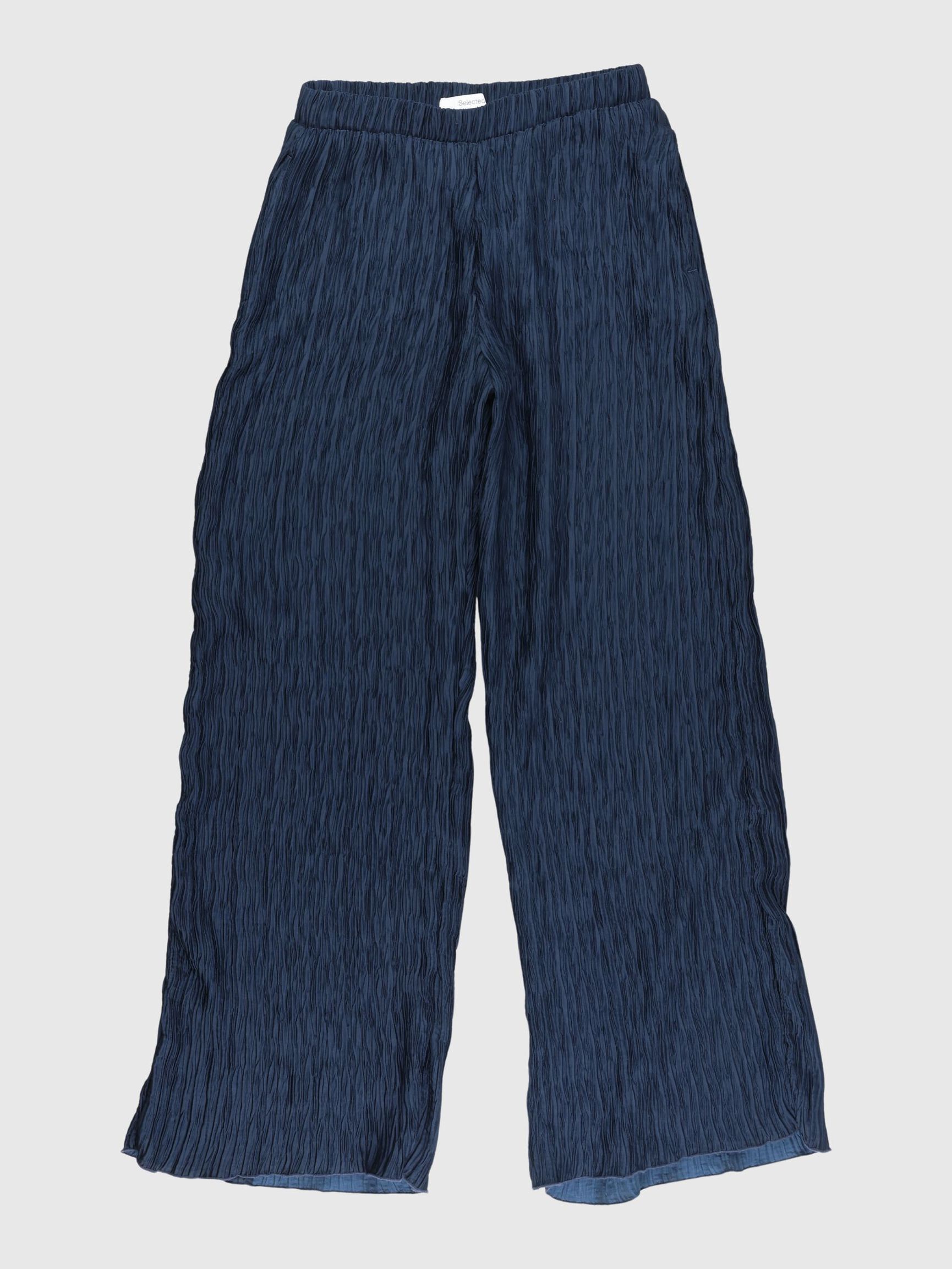 PLISSÉ WIDE-LEG BROEK, Dark Sapphire, highres