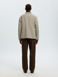MÉLANGE DE LAINE BLAZER, Light Grey Melange, highres