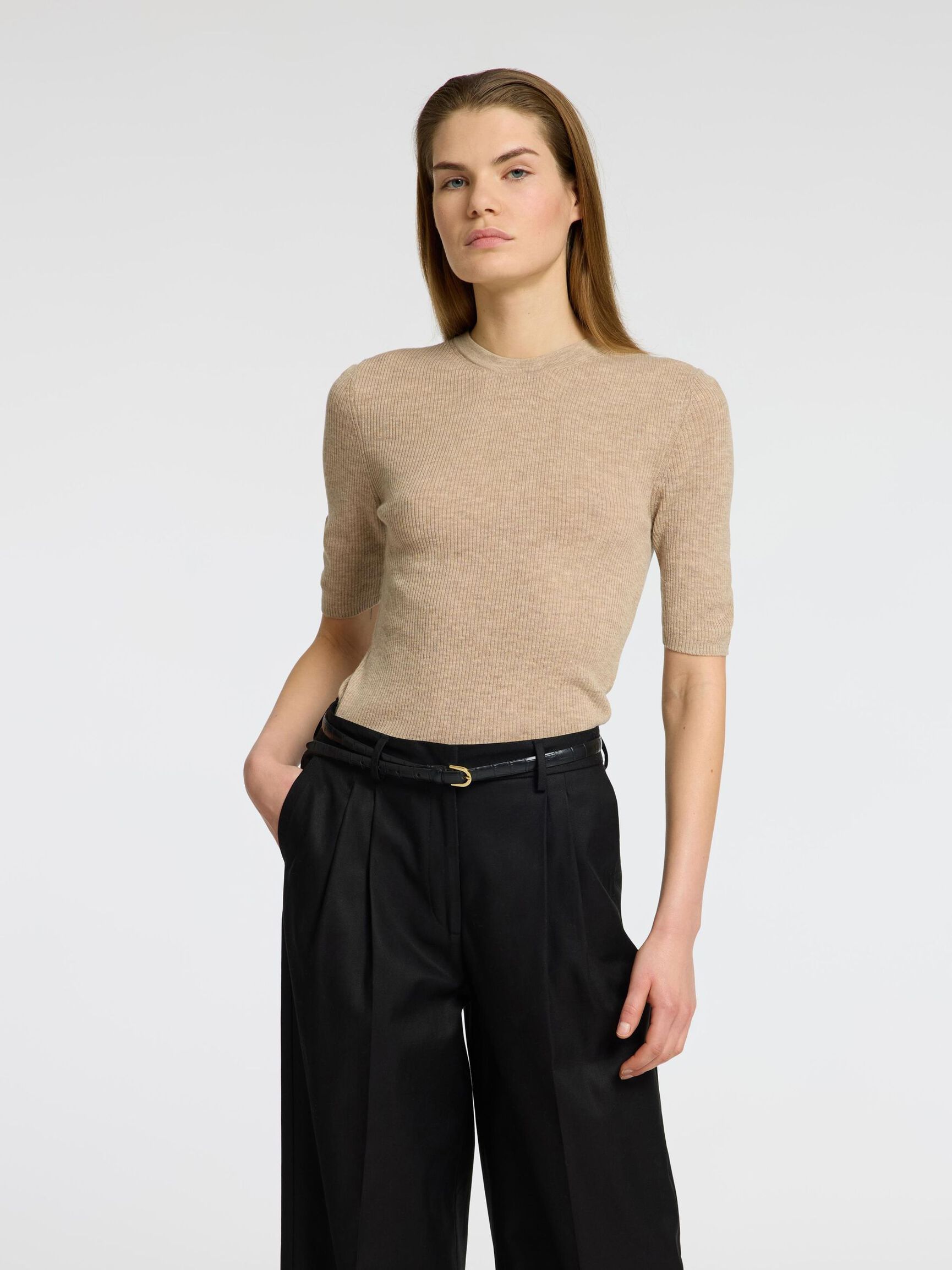 ULLBLANDING STRIKKET TOPP, Island Fossil, highres