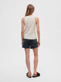 SLEEVELESS KNITTED TOP, Birch, highres