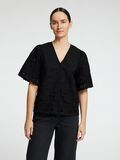 Selected GEBORDUURD OVERHEMD MET KORTE MOUWEN, Black, highres - 16096441_Black_008.jpg