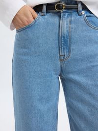 HELLBLAUE WIDE FIT JEANS, Light Blue Denim, highres