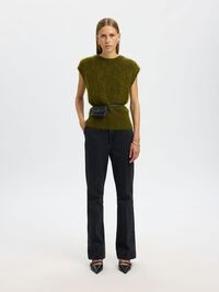 MOHAIR BLEND KNITTED VEST, Avocado, highres