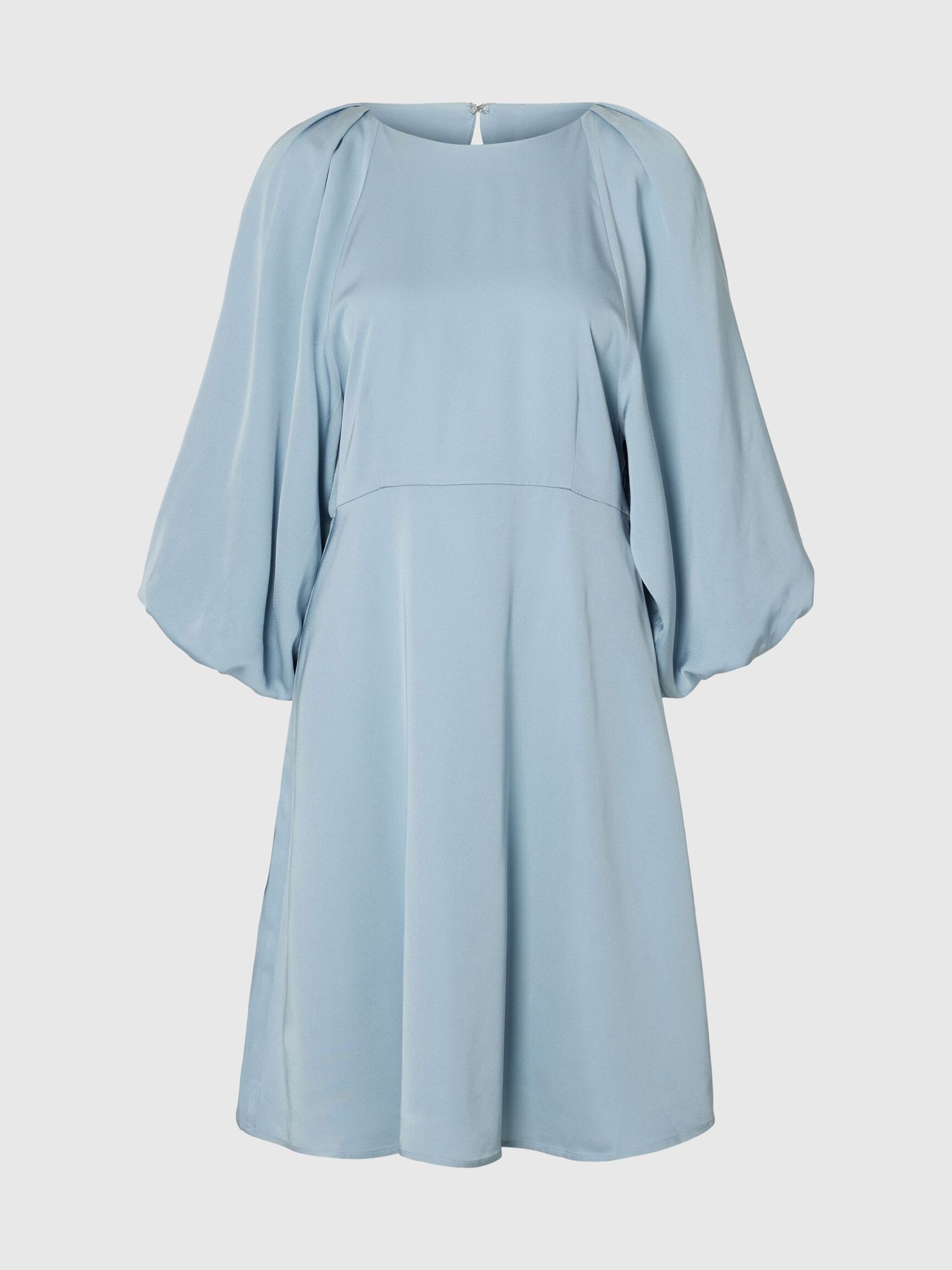 VISCOSE MINI-ROBE, Dusty Blue, highres