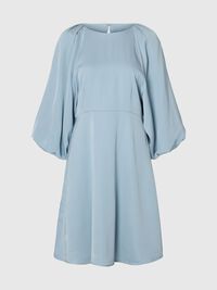 VISCOSE MINI-ROBE, Dusty Blue, highres