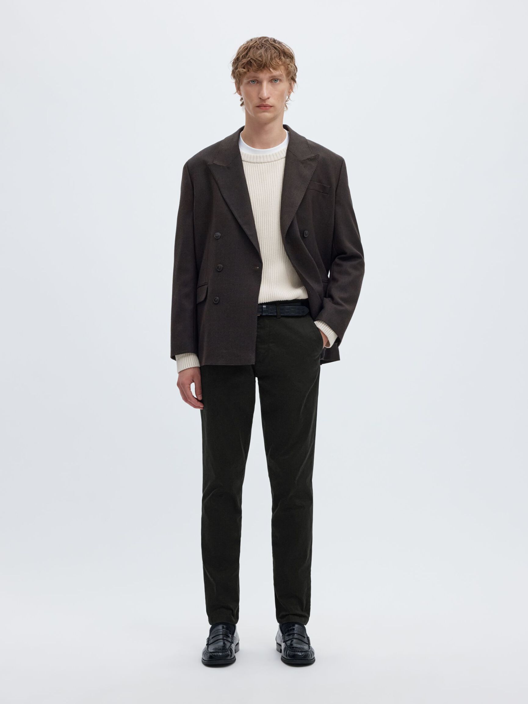 175 SLIM FIT FLEX CHINOS, Black, highres