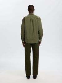 COTTON LONG SLEEVED SHIRT, Vetiver, highres