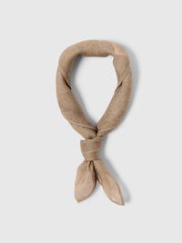 PRINTED SILK BLEND SCARF, Sepia Tint, highres