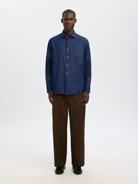 REGULAR FIT JEANSHEMD, Dark Blue Denim, highres