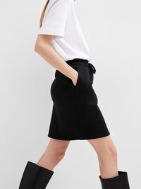 JERSEY MINI SKIRT, Black, highres